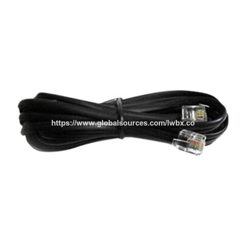 Câble téléphonique en gros avec connecteur mâle 6P4C for sale at factory direct price