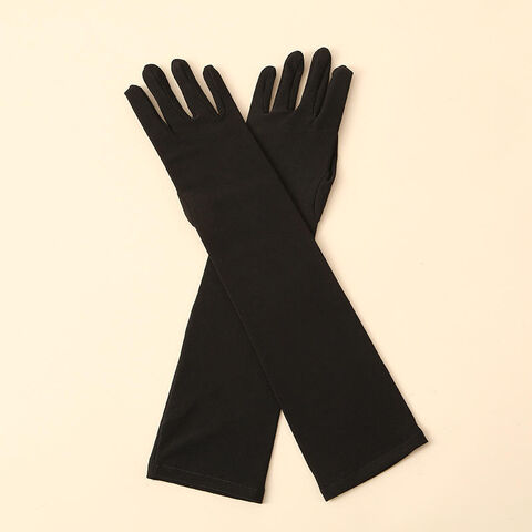Guantes de Seda de Leche para Exteriores, Guantes de Fiesta de Halloween, 100 cm