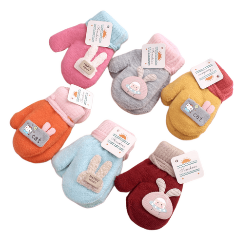 Kinder Winterhandschuhe mit Cartoon-Motiv, kältebeständig