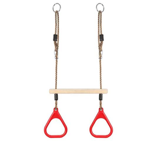 Kinder Schaukel Trapez Ring Verstellbar Holzseil - Verstellbarer Schaukelring für Kinder