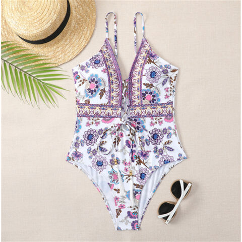 Hot selling One pcs Swimwear Breathable Custom Logo Swimsuit for sale at factory direct price