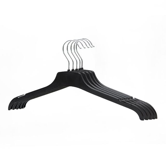Gantungan Baju Plastik ABS Berkualitas Tinggi dengan Lapisan Karet, Anti-Slip T-Notched Tahan Lama Gantungan Lemari Tunggal Anak untuk Kemeja for sale at factory direct price