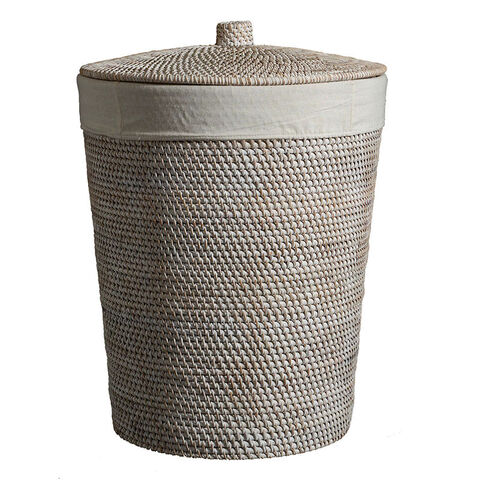 Paniers à Linge en Osier Tressé avec Couvercle, Poubelles Faits Main for sale at factory direct price