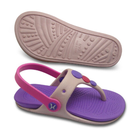 Tongs Enfants avec Tige en Coton et Semelle EVA, Tailles et Couleurs Assorties