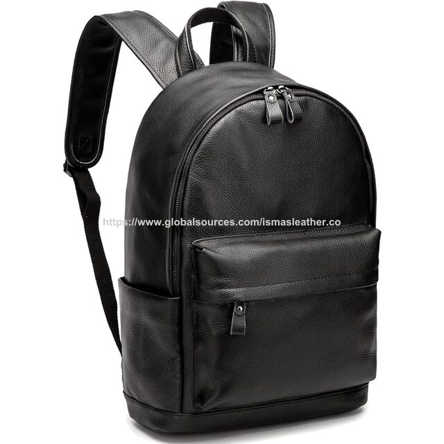 black leather backpack india Buy Men's Online The spacious interior offers various compartments and pockets Handicraft Black Leather Backpack Bag