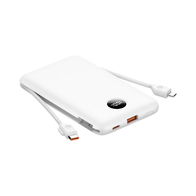 Batería externa de carga rápida de 10000 mAh con cable
