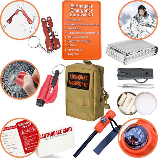 Multifunktionswerkzeug Überlebens-Kit für Notfälle, Outdoor-Camping, Rettungsausrüstung