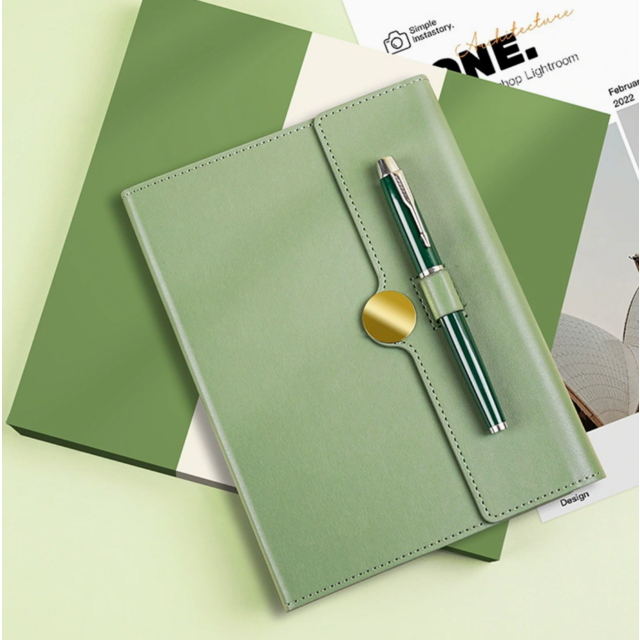 Coffret Cadeau d'Affaires de Luxe comprenant un Parapluie Pliant de Protection UV Promotionnel et une Clé USB Intégrée