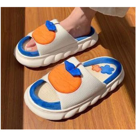 Pantoufles d'Intérieur Mignonnes en Lin pour Femmes