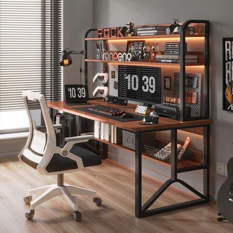 Meja kantor kayu modern sempurna untuk PC