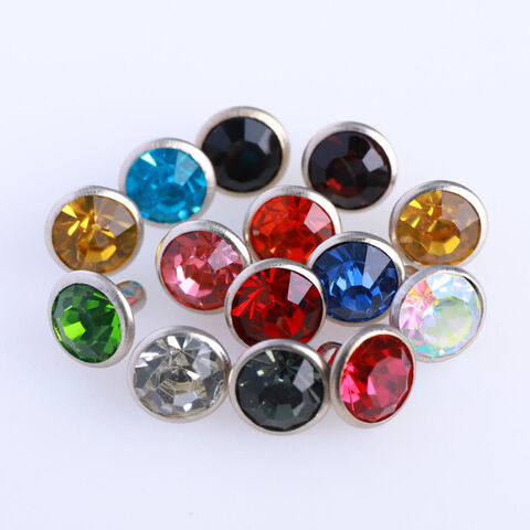Rebites de Strass de Vidro para Roupas de Couro, Sapatos e Bridões de Cavalo com Tachas de Latão for sale at factory direct price