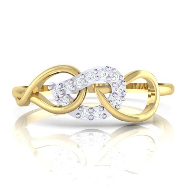 Anel Feminino de Diamante Dourado Multitom com Inlay for sale at factory direct price