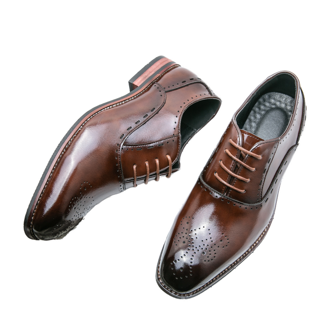 Chaussures Habillées Formelles en Cuir à Bout Pointu pour Homme - Mariage for sale at factory direct price