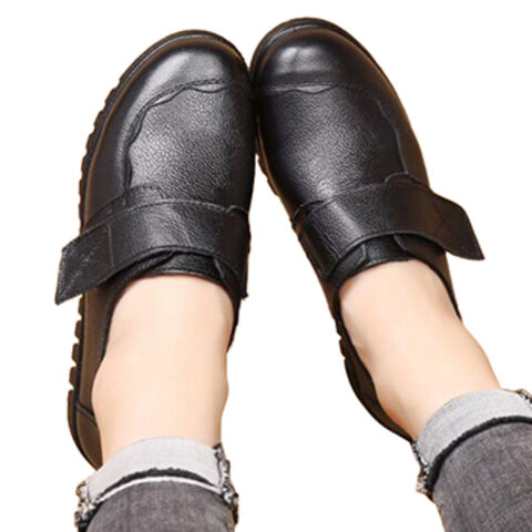 Novedad: Zapatos de moda negros de cuero PU para mujer