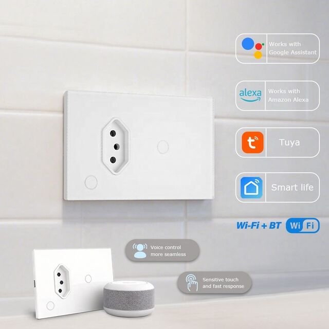 WiFi Smart Steckdose aus gehärtetem Glas für die Wandmontage for sale at factory direct price