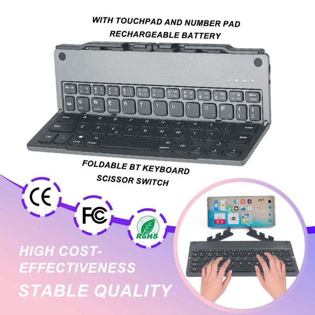 كيبورد بلوتوث صغير قابل للطي للجيب للهواتف المحمولة for sale at factory direct price