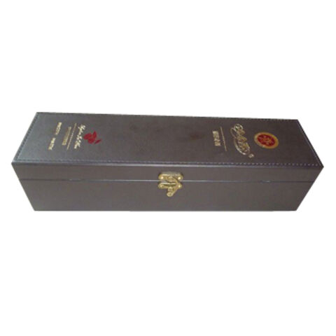 Weinkartons mit Krokodil-Imitat-PU-Leder außen und Kunststoff innen for sale at factory direct price