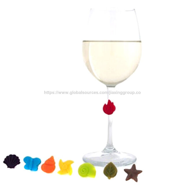 Marqueurs de Verre en Silicone Sans BPA pour Fêtes - Identificateurs de Verre Réutilisables for sale at factory direct price
