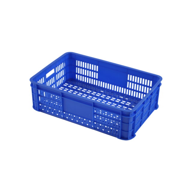 Caisses en Plastique Perforées Empilables pour Fruits de Mer for sale at factory direct price