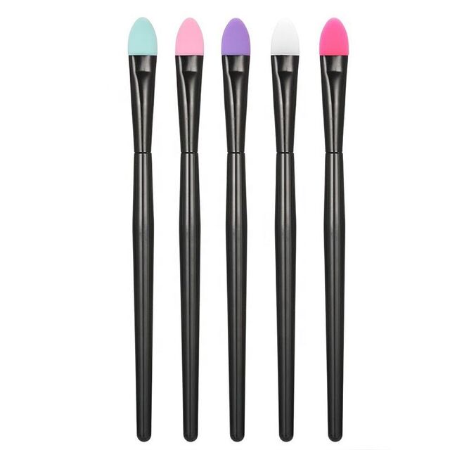 Pinceau à Paupières en Silicone Unique pour Maquillage de Voyage