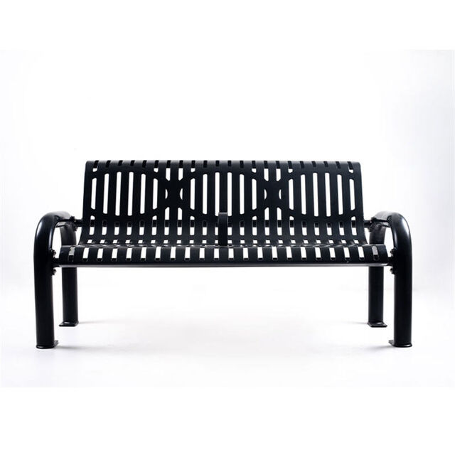 Bancs de jardin publics en acier galvanisé pour extérieur, patios longs