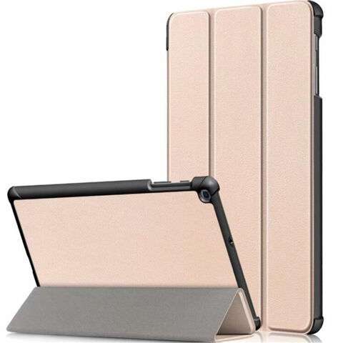 Housse de tablette avec support pliable Tri-Fold en cuir PU au design tendance
