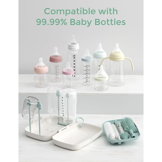 Kit de Limpieza de Biberones de Silicona para Bebé con Cepillo para Tetinas y Pajitas y Dispensador de Jabón - Esenciales para el Hogar y Viajes for sale at factory direct price