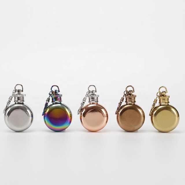 1oz Mini Schlüsselanhänger Hip Flask aus Edelstahl
