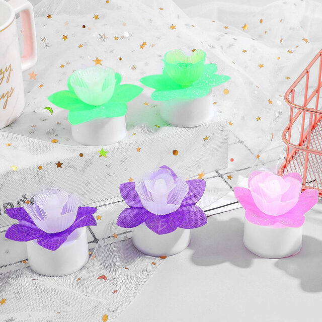 Lumières LED décoratives en forme de rose artificielle pour mariage et fête