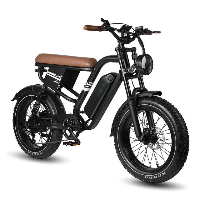 Retro E-Bikes mit 7 Gängen und abnehmbarem Akku, vollgefedert