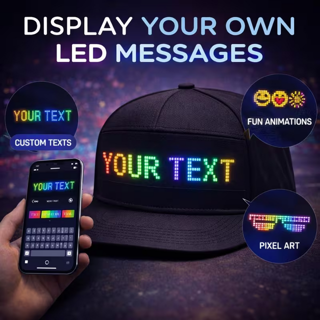 Gorras LED Programables con Desplazamiento Duradero for sale at factory direct price