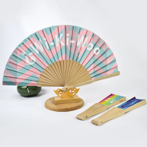 Abanico de Mano de Madera Plegable con Mango de Madera, Regalo Artesanal - Abanicos Decorativos al por Mayor for sale at factory direct price