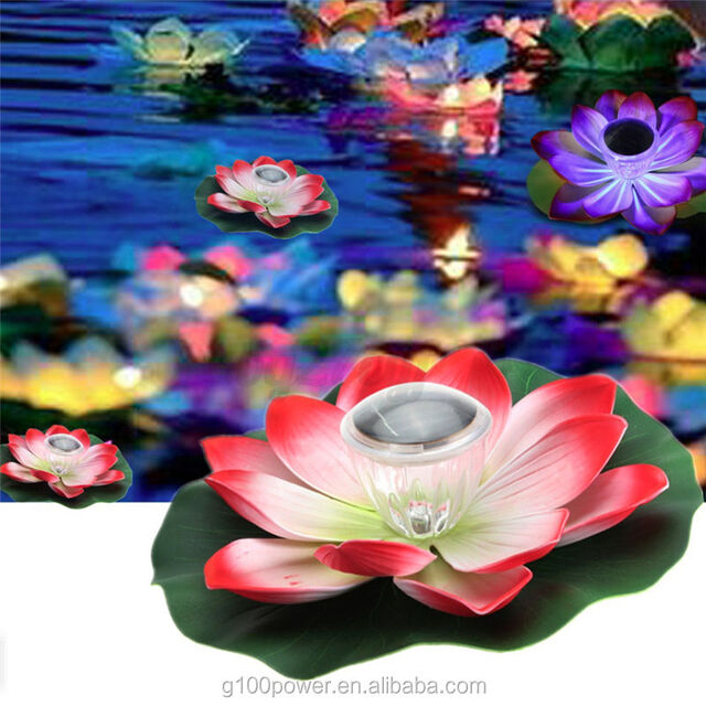 Lampes solaires flottantes pour étang de lotus, décoration de jardin
