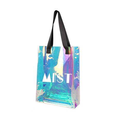 Tote Bags Ladies Finish Transparent PVC Clear Holographic for sale at factory direct price