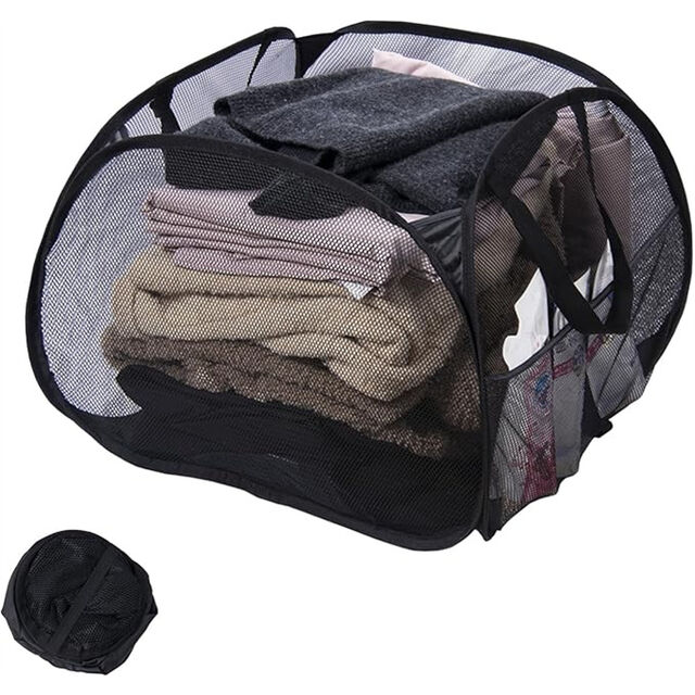 Panier à Linge Pop-up Pliable 90L avec Poignées, Panier Carré en Maille pour Linge Sale, Salle de Bain, Chambre d'Enfant for sale at factory direct price
