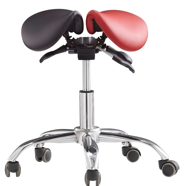 Cadeiras Banqueta de Escritório Ergonômicas com Assento Dividido, Altura Ajustável e Rodas for sale at factory direct price