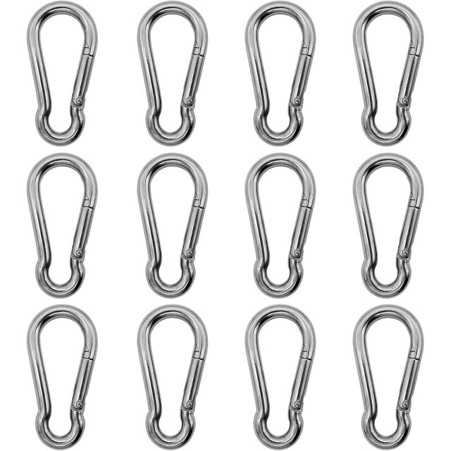 Clips mousquetons en acier inoxydable 316 disponibles en gros, crochets à pression robustes et antirouille pour la distribution de détail et industrielle for sale at factory direct price