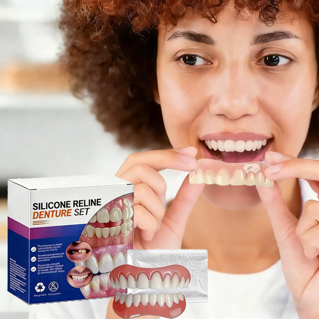 Almofada de silicone para adesão em reparo de dentaduras