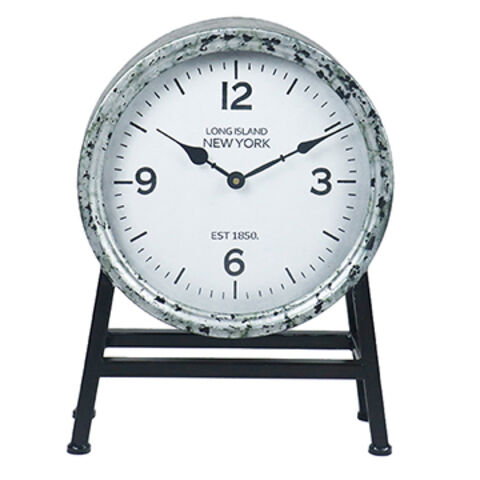 Horloges de Bureau Promotionnelles Cadeau Publicitaire Argenté Rétro for sale at factory direct price
