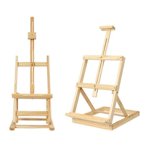 Soporte de caballete de escritorio de pino amarillo, diseño apto para niños