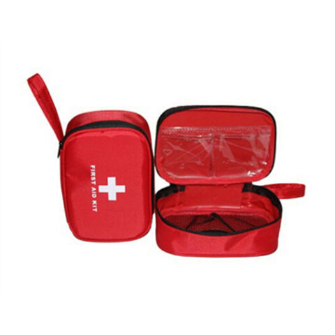 Mini trousse de premiers secours rouge en nylon délicat, OEM disponible