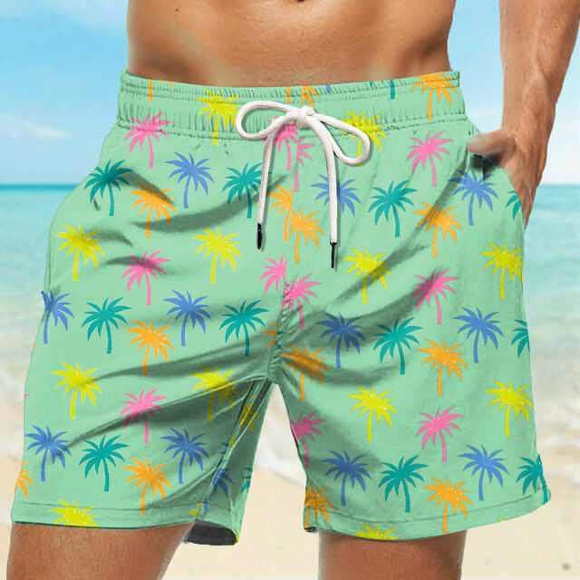 Bañador de Secado Rápido para Hombre con Forro de Malla - Pantalones Cortos de Playa Sublimados