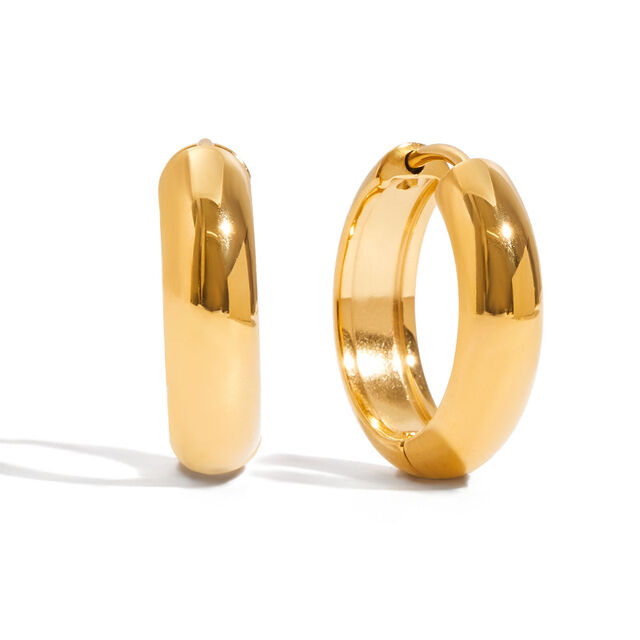 Brincos de Aço Inoxidável Banhados a Ouro PVD, Joias Impermeáveis e Hipoalergênicas for sale at factory direct price