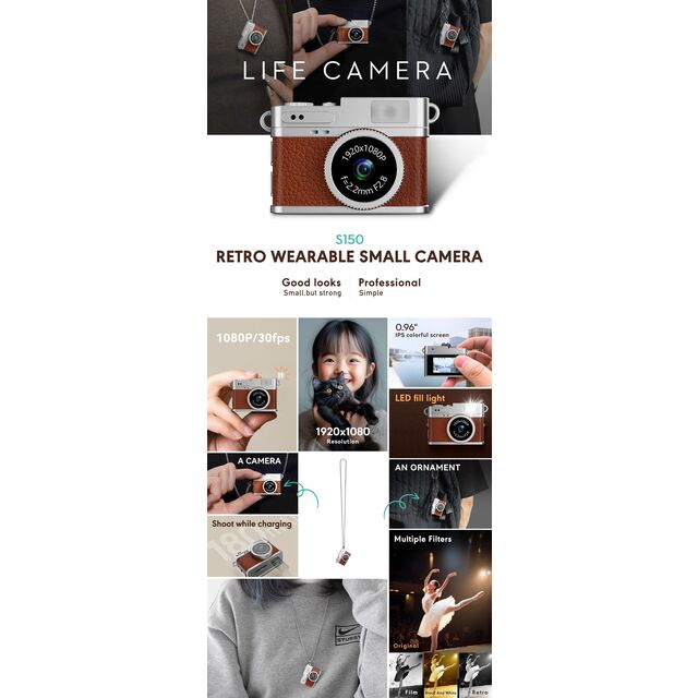 Mini Caméra Corporelle Numérique HD sur Porte-clés, Caméra Enfant avec Écran, Enregistreur Vidéo Sport DV Petit Caméscope Mini Caméra for sale at factory direct price