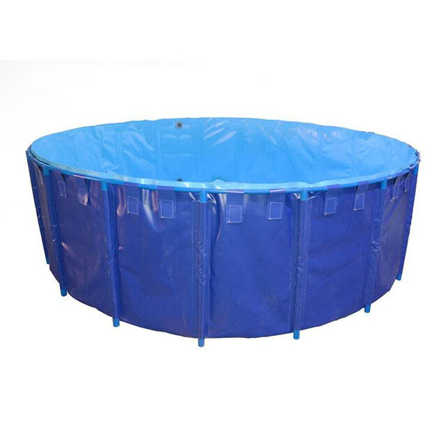 Tanque de Peces Plegable para Acuicultura a Media Escala - Sistema de Almacenamiento de Lona de PVC for sale at factory direct price