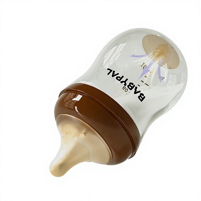 Bouteille pour Bébé en Verre Cristal Diamant à Large Calibre, Accessoire Tétine en Silicone