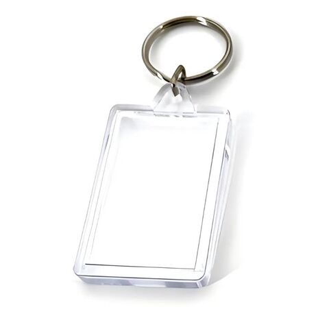 Porte-clés Acrylique Double Face Vierge pour Photo - Idéal pour Cadeaux et Personnalisation