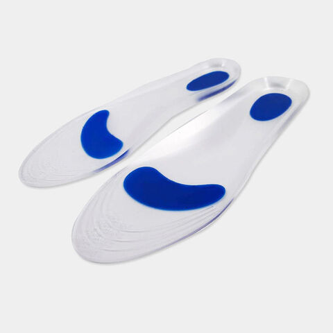 Semelles Intérieures Complètes en Gel de Silicone Antidérapant pour Soin des Pieds et Soulagement de la Fasciite Plantaire