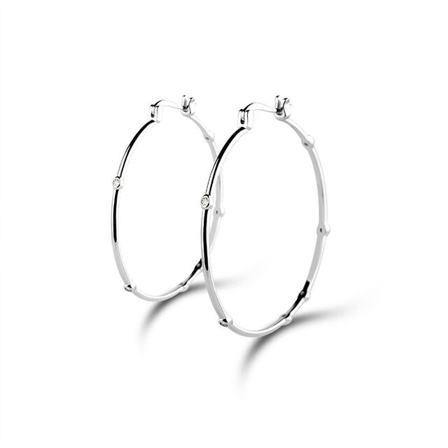Boucles d'Oreilles Créoles Mode en Argent Sterling Plaqué Or - Bijoux Femme for sale at factory direct price
