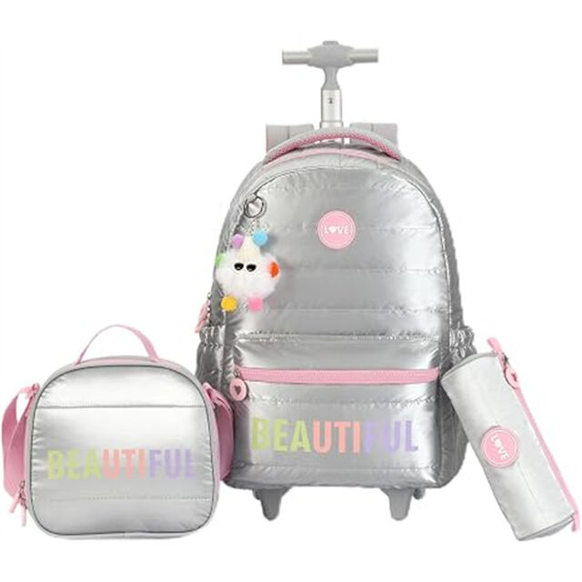 Rollkoffer-Rucksack 17 Zoll Wasserabweisend Rollender Laptop-Rucksack Übernacht-College-Computertasche Trolley-Koffer für Damen und Herren for sale at factory direct price